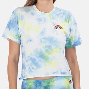 Aviator Nation Rainbow Embroidery Boyfriend Tee